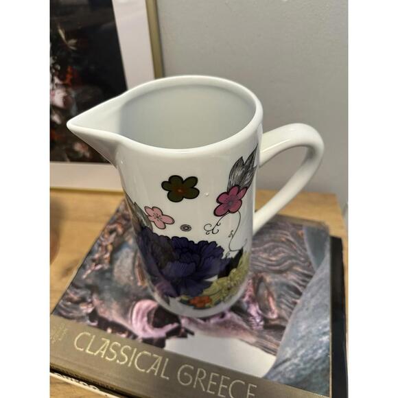 Paperchase Porcelain Floral Pitcher W/ A Vibrant Multicolored Floral Design - Picture 5 of 6